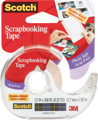Scotch Scrapbooking Tape Double-Sided Removable - .5"X300"