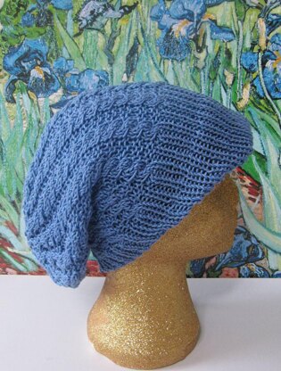 IRIS CABLE PEAK SLOUCH HAT