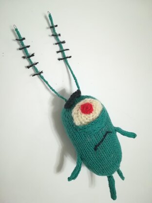 Knitted Sheldon plankton