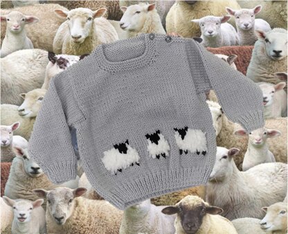 Aran Baby Sheep Sweater and Hat