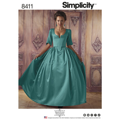 Simplicity Pattern 8411 Women’s 18th Century Costume 8411 - Sewing Pattern