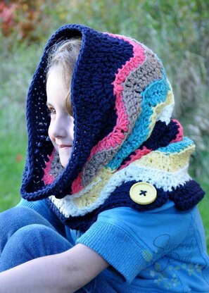 Chevron Hooded Cowl