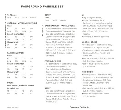 Fairground Fairisle - Layette Knitting Pattern For Toddlers in Debbie Bliss Baby Cashmerino by Debbie Bliss