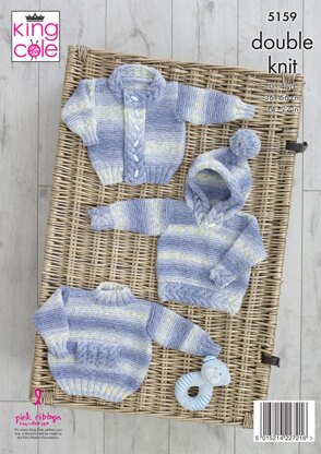 Sweaters & Jacket in King Cole Drifter For Baby - 5159 - Downloadable PDF