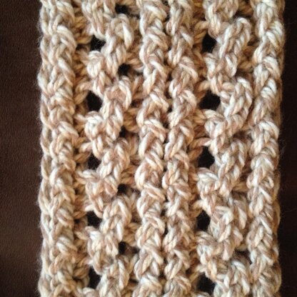 Lace Ribbed Ear Warmer