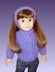 Pdf 18 inch doll knitting pattern. Fits American Girl Doll. Cabled Front 003