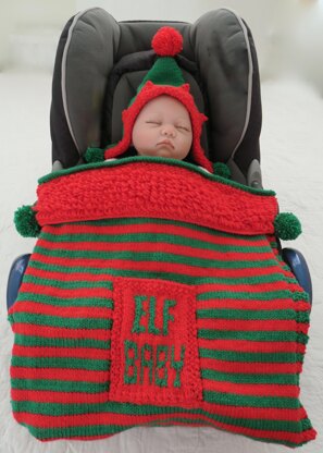 Elf Baby Hooded Car Seat Blanket