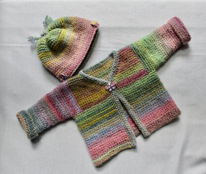 Knitting by Numbers Cardi, Hat and Bootees