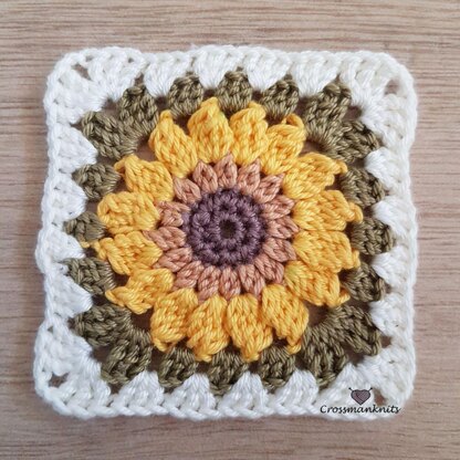 Sunflower Crochet granny square