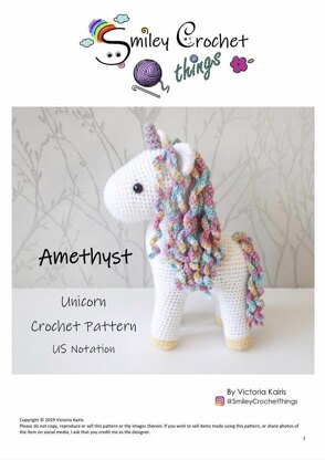 Amethyst the Unicorn Amigurumi