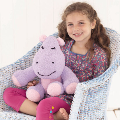 Hippopotamus Toy in Sirdar Snuggly Snowflake DK - 4761 - Downloadable PDF