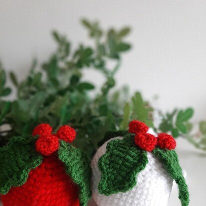 Christmas balls with holy leaf