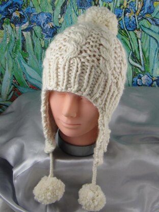 Baby Big Bobble Superfast Cable Trapper Hat