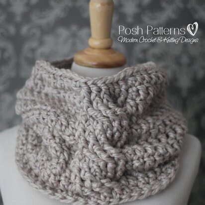 Cable Crochet Cowl 436