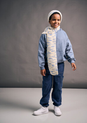 Mini Apollo Hat & Scarf in MODE at Rowan Colourmix PDF