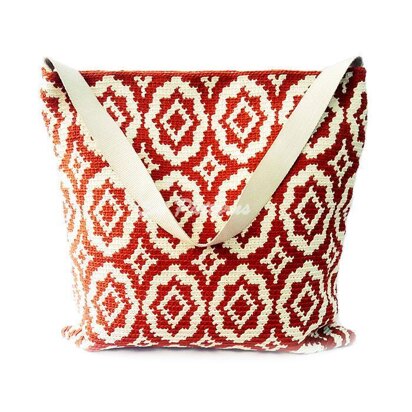 Diamonds Stars Tapestry Crochet Tote