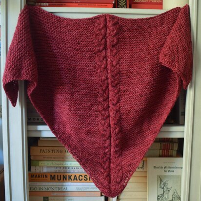 Easy Cranberry Shawl