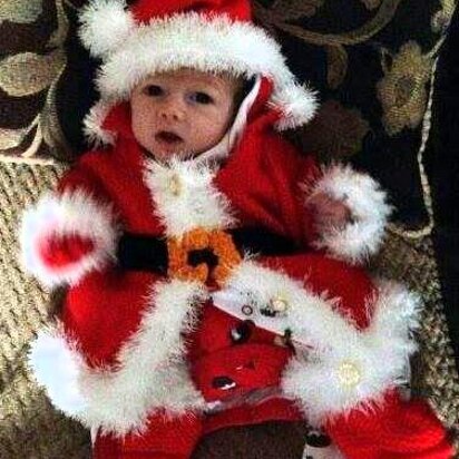 Baby Knitting Pattern Santa Coat 0-6mths