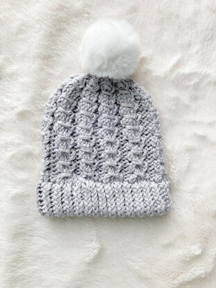 Mock Cable Baby Hat: Amilia Beanie