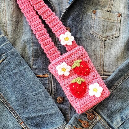 Strawberry Crossbody Phone Bag