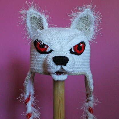 Wolf Beanie with Earflaps & Braids