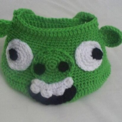 Greedy Green Pig Basket and Bag