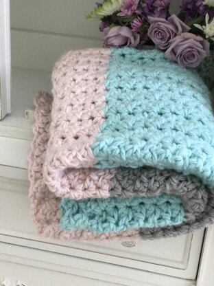 Bulky Baby Blanket Crochet pattern by Deborah O'Leary