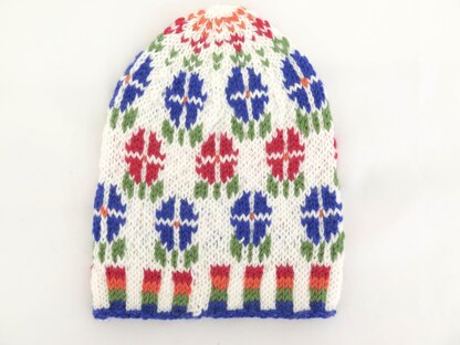 Fair Isle Flower Power Beanie