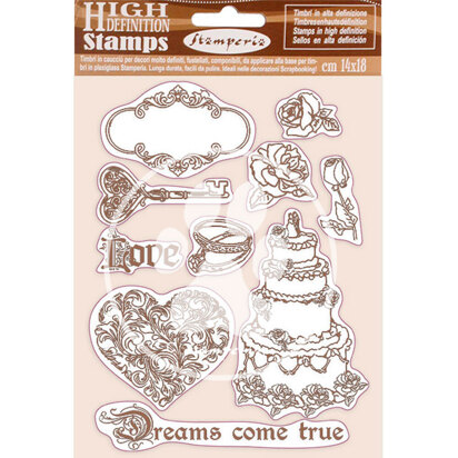 Stamperia HD Rubber Stamp Sleeping Beauty Dreams Came True 14cm x 18 cm