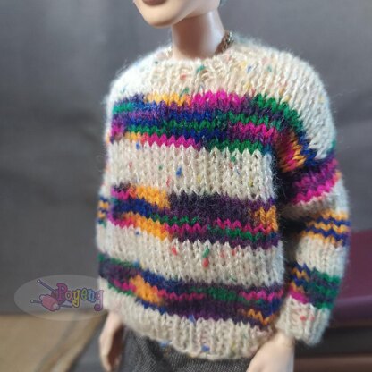 Striped Pullover for BTS Barbie Ken doll