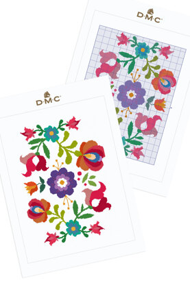 Summer Mexican Flowers in DMC - PAT0586 -  Downloadable PDF