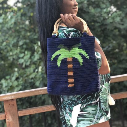 Palm Tree Tapestry Bag