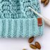 Neo Mint Crochet Cable Hat