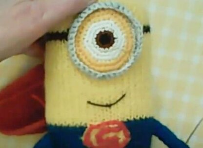 Toy Knitting Patterns -Knitted Minion Superman