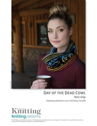 Day of the Dead Cowl in Classic Elite Liberty Wool - Downloadable PDF