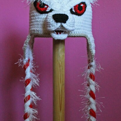 Wolf Beanie with Earflaps & Braids