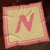 Letter N Name C2C crochet baby blanket pattern | 2 colors design