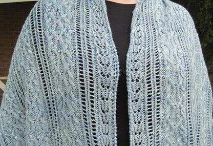 Lake Meade Cable Lace Shawl