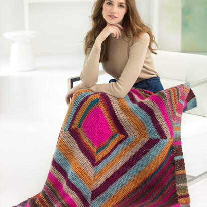 Converging Colors Afghan in Lion Brand Landscapes - L50156 - Downloadable PDF