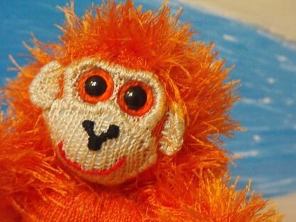 Ollie Orangutan Toy Knitting Pattern