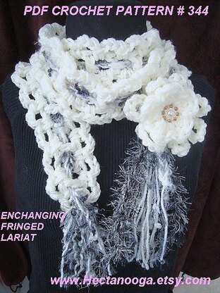 344, ENCHANTING FRINGED LARIAT AND FLOWER