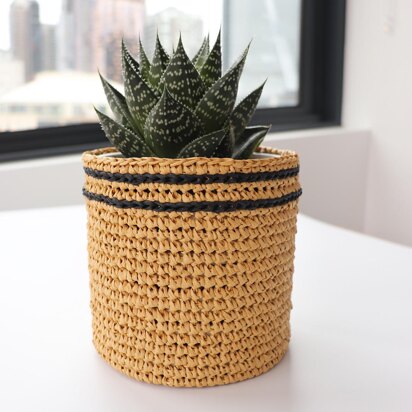 Raffia Flower Pot Sleeve