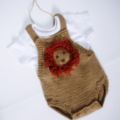 Baby Romper with Loopy Lion Mane, 0-2 yrs