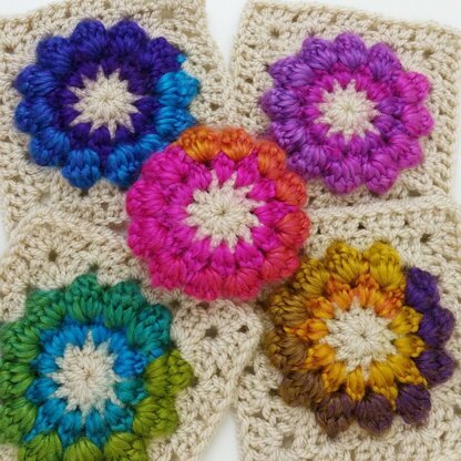Rainbow Flower Blanket