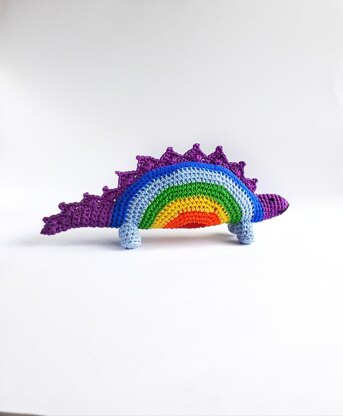 Rainbow dinosaur toy