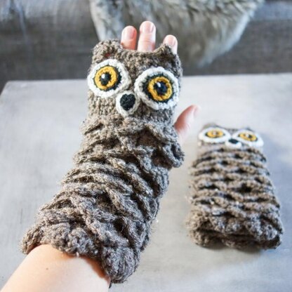 002-Owl mittens