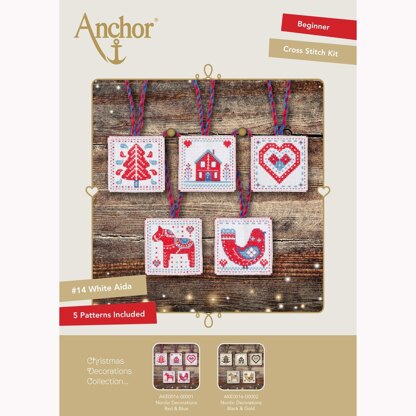 Anchor Nordic Decorations Cross Stitch Kit - 7 x 7 cm - AKE0016-00001