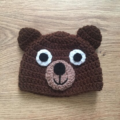 Bear beanie hat pattern