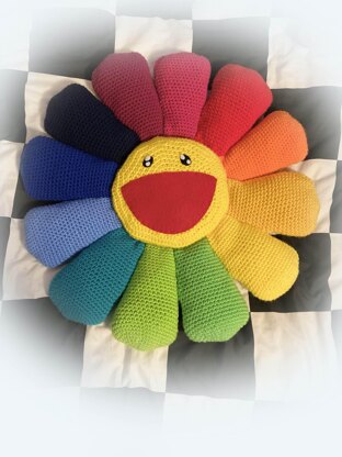 Rainbow Flower Pillow