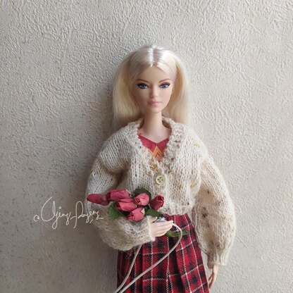 Balloon Cardigan for Barbie doll